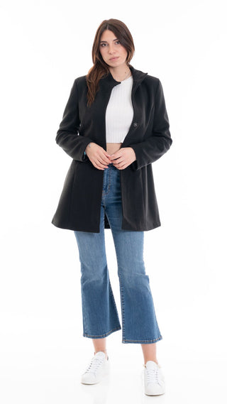 MARKUP CAPPOTTO  IN TESSUTO DIAGONALE DONNA MW764618 NER