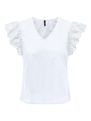 ONLY WOMEN'S T-SHIRT LOU SHORT SLEEVE 15313171 BGW
