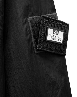 WEEKEND OFFENDER GIUBBOTTO TECHNICIAN FULL ZIP E CAPPUCCIO CON PATCH MANICA UOMO JK3A01 TECHNICIAN BLK