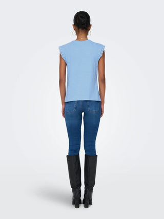 JACQUELINE DE YONG SALVA T-SHIRT GIROMANICA CON RICAMO DONNA 15318217 FZF