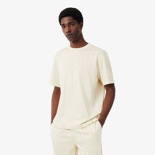 LACOSTE T-SHIRT JACQUARD CON MONOGRAMMA UOMO TH1985 8LX