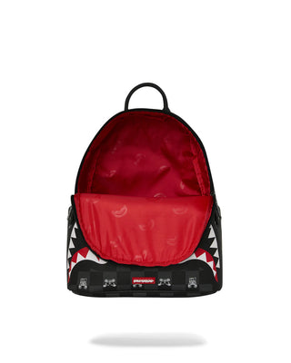 SPRAYGROUND ZAINO PICCOLO GRAY PEEKING CHARACTER CHECK B8908