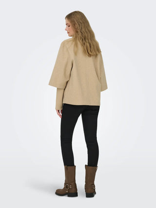 JACQUELINE DE YONG CAPPOTTO IN PANNO CORTO MEMORY CON MANICHE A 3/4 15353907 CML