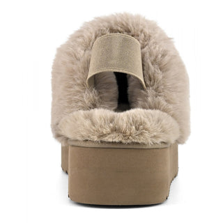 COLORS OF CALIFORNIA W PLATFORM SLIPPER IN SUEDE WITH STRAP CLOSURE WOMEN YWPLA07 TAU