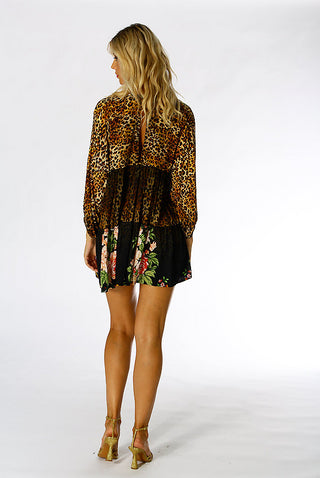 POSITANO BY JEAN PAUL KURTA VISCOSA MANICA LUNGA FANTASIA 52701 LEOPARDO