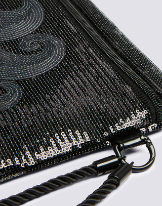 SUNDEK BORSA CON PAILLETTES E MANICO LATERALE IN CORDA AW912ABPA400 00401