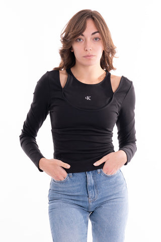 CALVIN KLEIN JEANS W DOUBLE LAYER MILANO LONG SLEEVE J221416