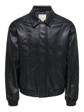 ONLY&SONS GIACCA SANTIAGO IN ECOPELLE 22038796 BLK