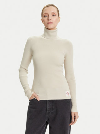 CALVIN KLEIN JEANS MAGLIONE COLLO ALTO  C/LOGO CK LV047D350G PD7