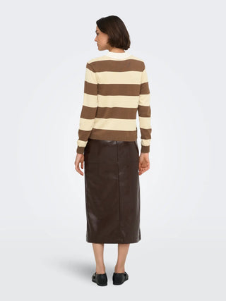 JACQUELINE DE YONG MAGLIONE MELANY  A STRISCE CON COLLETTO 15376603 TFE