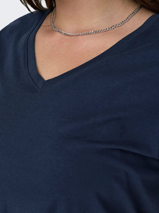 ONLY CARMAKOMA T-SHIRT BONNIE SCOLLO A V 15322776 NVA