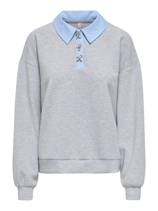ONLY SCARLET FELPA CON COLLETTO A CAMICIA 15375667 LGM