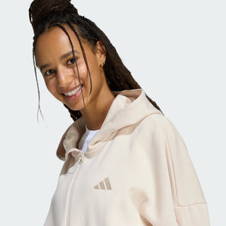 ADIDAS TUTA ADIDAS FELPA ZIP E CAPPUCCIO  + PANTALONE A ZAMPA CON LOGO DONNA KB8172