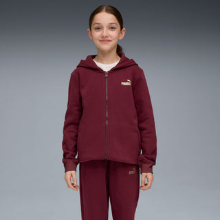 PUMA TUTA METALLIC FLEECE CON CAPPUCCIO FULL ZIP JR 689729 96