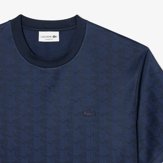 LACOSTE T-SHIRT JACQUARD CON MONOGRAMMA UOMO TH1985 166