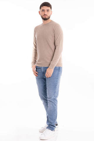 MARKUP CREW NECK LONG SLEEVE SWEATER RICE POINT MK690012 CRD