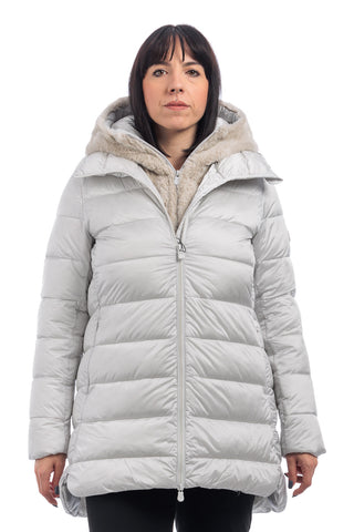 SAVE THE DUCK PIUMINO LUNGO MATILDA C/CAPPUCCIO DONNA D40280W JADE21 10034