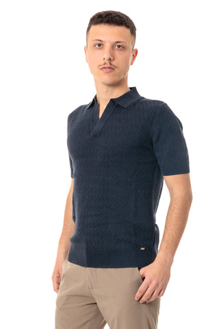 MARKUP POLO MEZZA MANICA PUNTO SPIGATO UOMO MK890038 BLU
