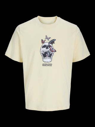 JACK&JONES SKULL T-SHIRT CON STAMPA UOMO 12276247 DEC