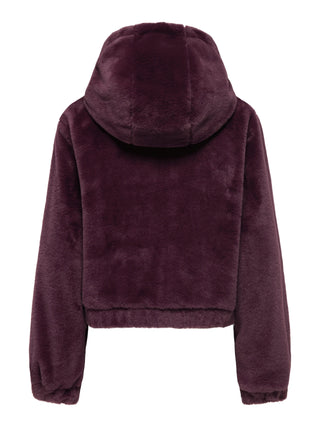 JACQUELINE DE YONG OLA GIUBBOTTO IN ECOPELLICCIA CON CAPPUCCCIO 15359329 FIG