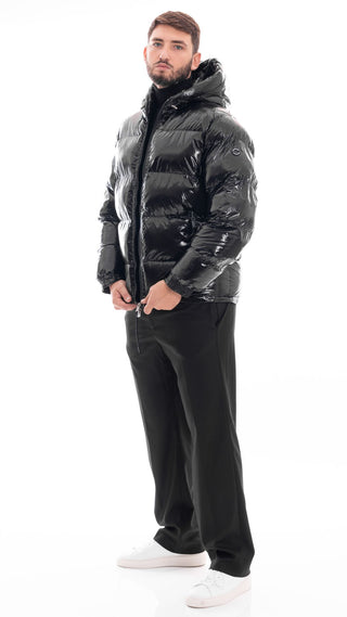 MARKUP MEN'S HOODED BOMBER JACKET MK794031 BLACK