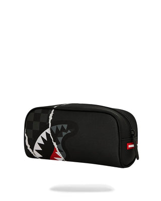 SPRAYGROUND CENTER RIP REVEALING GRAY CHECK POUCH ASTUCCIO B9354