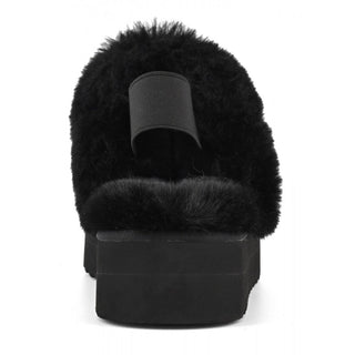 COLORS OF CALIFORNIA W PLATFORM SLIPPER IN SUEDE CON CHIUSURA A CINTURINO DONNA YWPLA07 BLA
