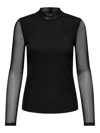 ONLY ERICA T-SHIRT CON MANICA VELATA LUNGA DONNA 15141298 BLK