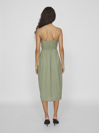 VILA ABITO PRICIL STRAP BUTTON DONNA 14089262 OLG