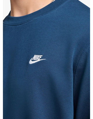 NIKE FELPA GIROCOLLO CLUB FLEECE TESSUTO FRENCH TERRY E LOGO PICCOLO FN3888 476