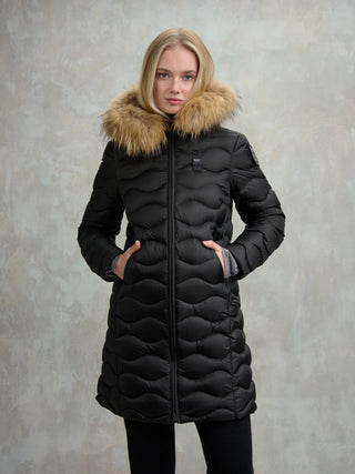 BLAUER PIUMINO LUNGO KRISTIN CON CAPPUCCIO DONNA BLDK03527 006047 999EI