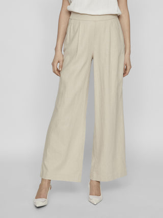 VILA JOLANDA PANTALONE LARGO IN MISTO LINO 14089679 FTG