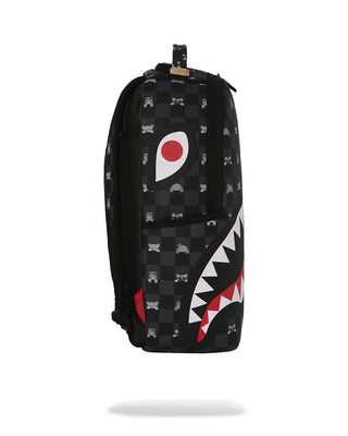 SPRAYGROUND ZAINO GRAY PEEKING CHARACTER CHECK B8872