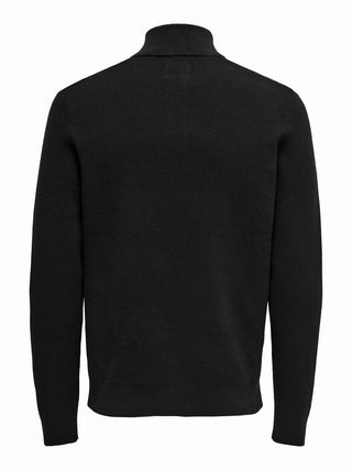 ONLY&SONS MAGLIONE PHIL CON ZIP UOMO 22023210 BLK