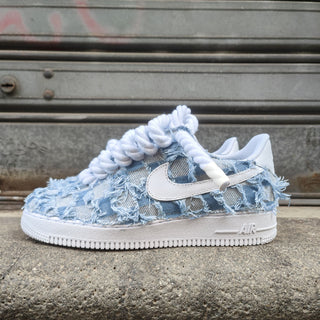 NIKE AIR FORCE IN DENIM E  LACCI IN CORDA AIR FORCE ROPE DENIM