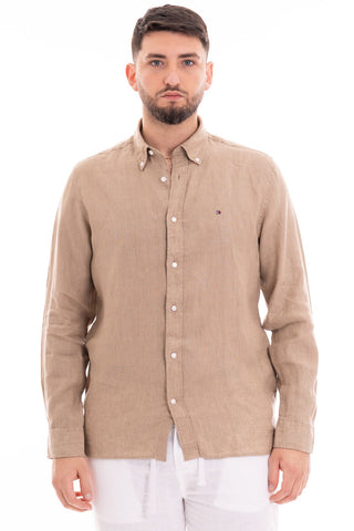 TOMMY HILFIGER M CAMICIA PIGMENT DYED SOLID REGULAR FIT MW34602 AEG