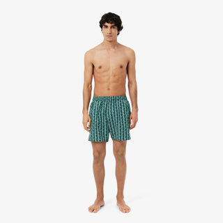 LACOSTE BOXER MARE MIDI CON STAMPA CON MONOGRAMMA MH9086 D1R