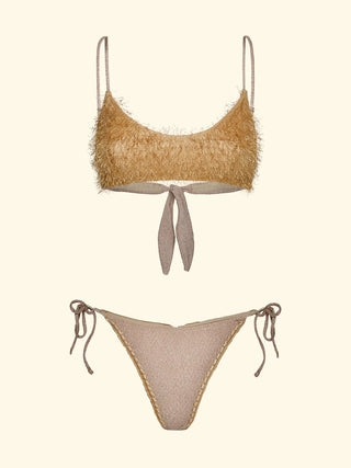 FK Bikini Donna F**K Top fisso con Slip Regolabile Gold SW1124GD