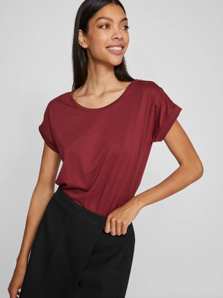 VILA DREAMERS T-SHIRT IN COTONE DONNA 14083083 FIG