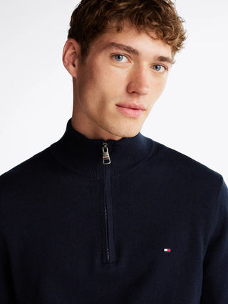 TOMMY HILFIGER PIMA ORG MAGLIONE CON ZIP MW28049 DW5