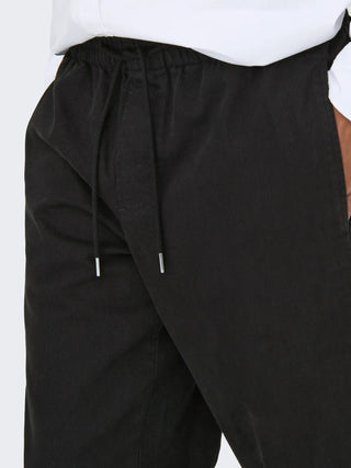 ONLY&SONS TIMES PANTALONE IN COTONE CON LACCIO IN VITA UOMO 22034291 JBK