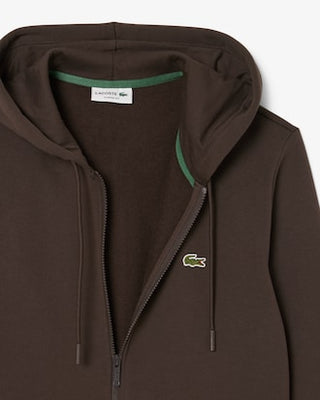 LACOSTE FELPA LACOSTE CON CAPPUCCIO IN PILE CON ZIP SH9626 SKB