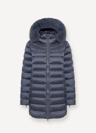 COLMAR GIACCA TRAPUNTATA CON COLLO ALTO E CAPPUCCIO E BORDO IN PELLICCIA DONNA 2233E 2Y0 38