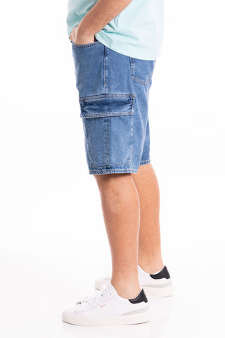 CALVIN KLEIN JEANS BERMUDA DI JEANS LOOSE CARGO J324877 1A4