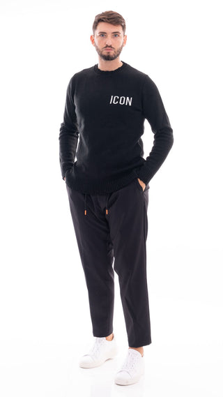 ICON MAGLIONE CON ROTTURE UOMO IU9057M NER