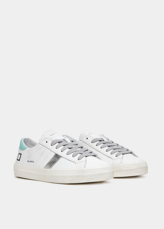 DATE WOMEN'S HILL LOW VINTAGE CALF WHITE-MINT SHOES W401-HL-VC-HM