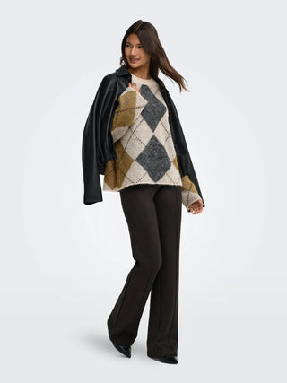ONLY MAGLIONE NOEME IN MAGLIA A QUADRI 15378140 OTM