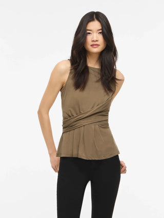 VILA MODALA T-SHIRT SCOLLO A BARCA 14113635 CUB