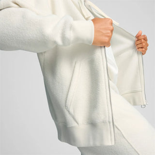 PUMA FELPA GER WINTERIZEDEFFETTO TEDDY CON CAPPUCCIO E ZIP DONNA 681636 05