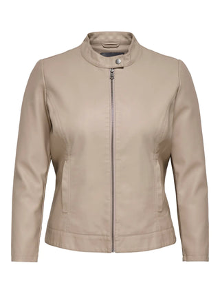 ONLY CARMAKOMA GIUBBOTTO ROBBER FAUX LEATHER DONNA 15201347 STR